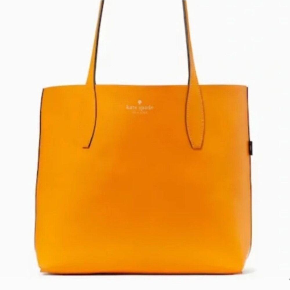 Kate Spade Tangerine Tote with Citrus Charm Zipper Detachable Wallet